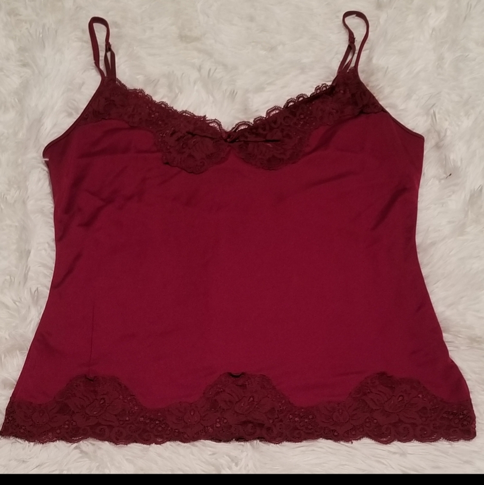 Burgundy Lace Cami Size Large